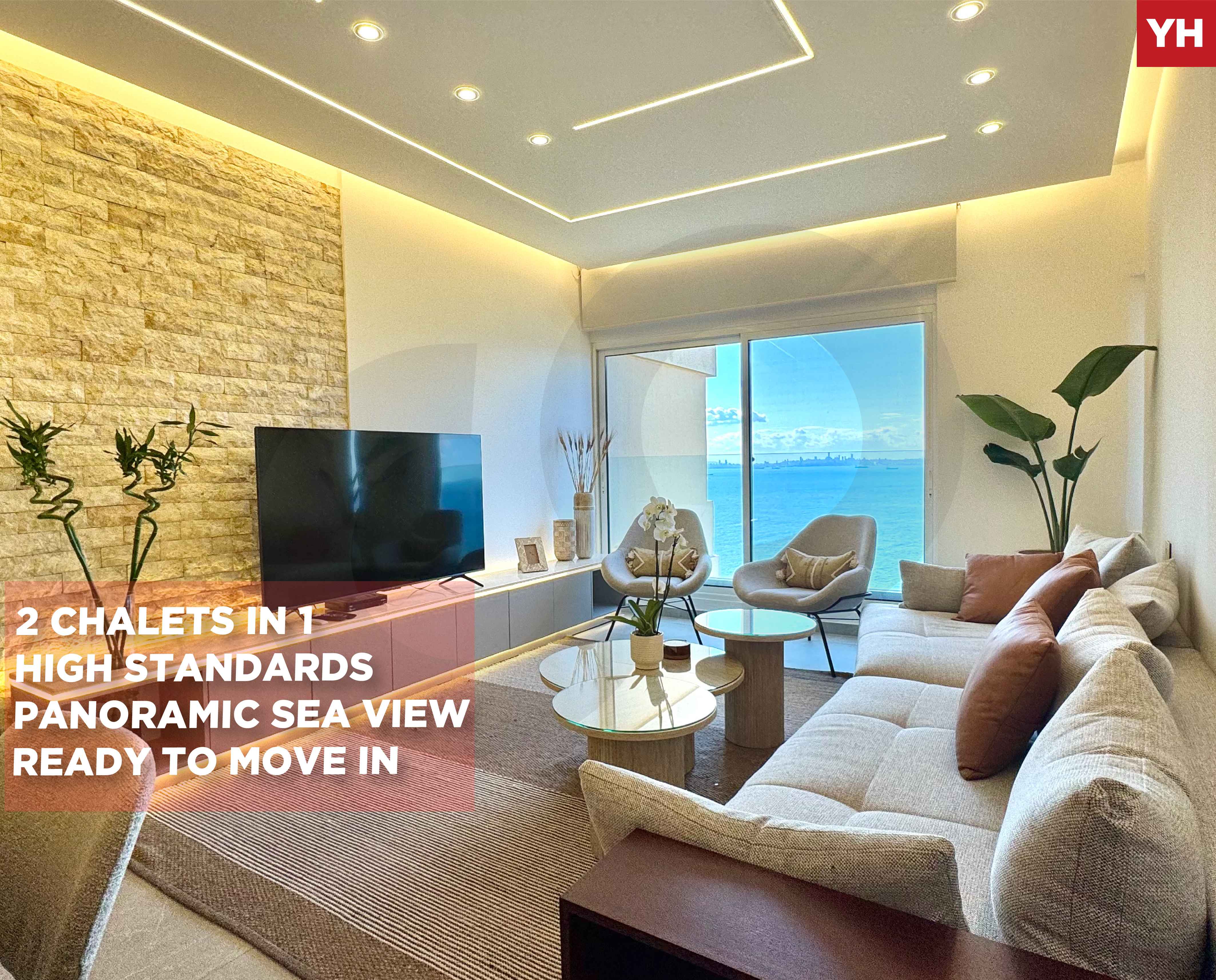 CHALET- 24/7 security-Sea view/TABARJA