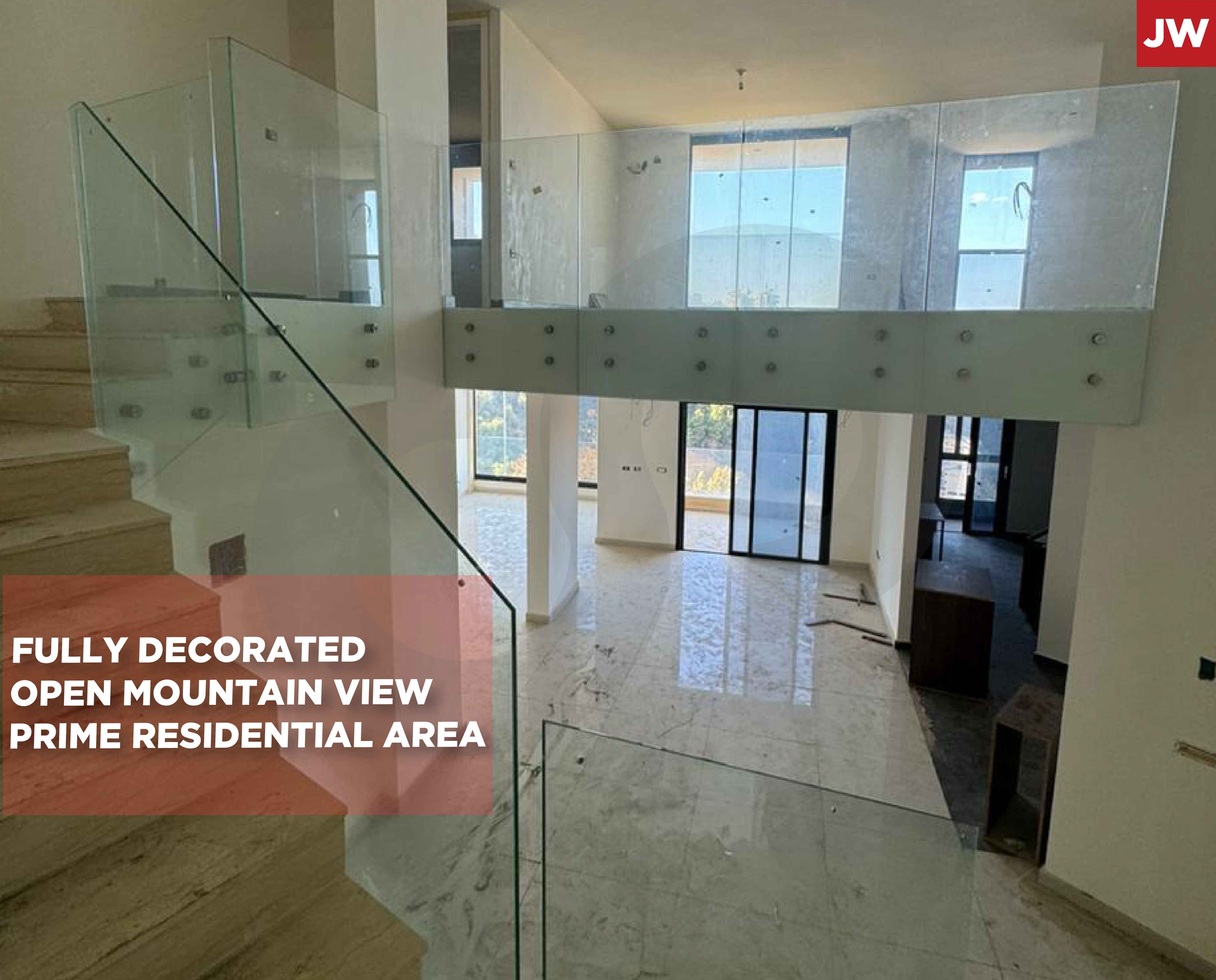 DUPLEX/OPEN MOUNTAIN VIEW/ Baabda – Blaybel / Fully decorated