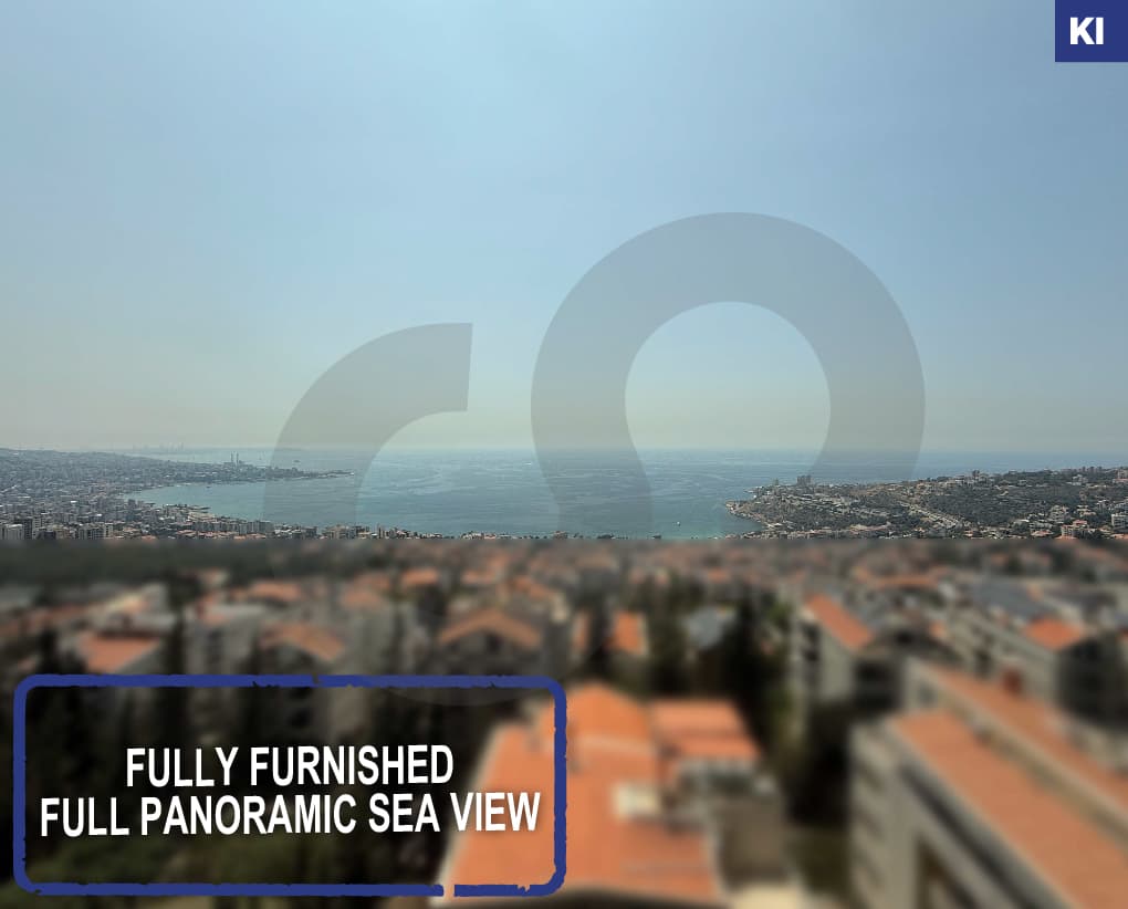 fully furnished- Panoramic sea view- kfarhbeb ghazir