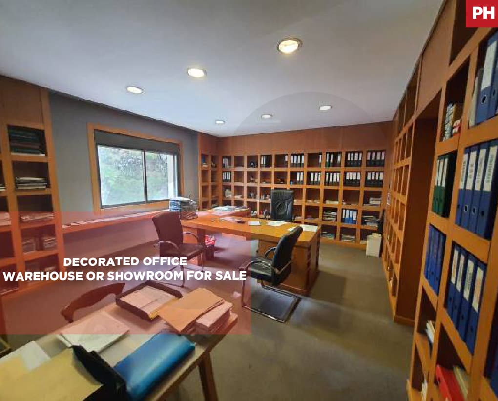 For Sale: Decorated office, warehouse or showroom in Mansourieh with Terrace – Prime Commercial Property