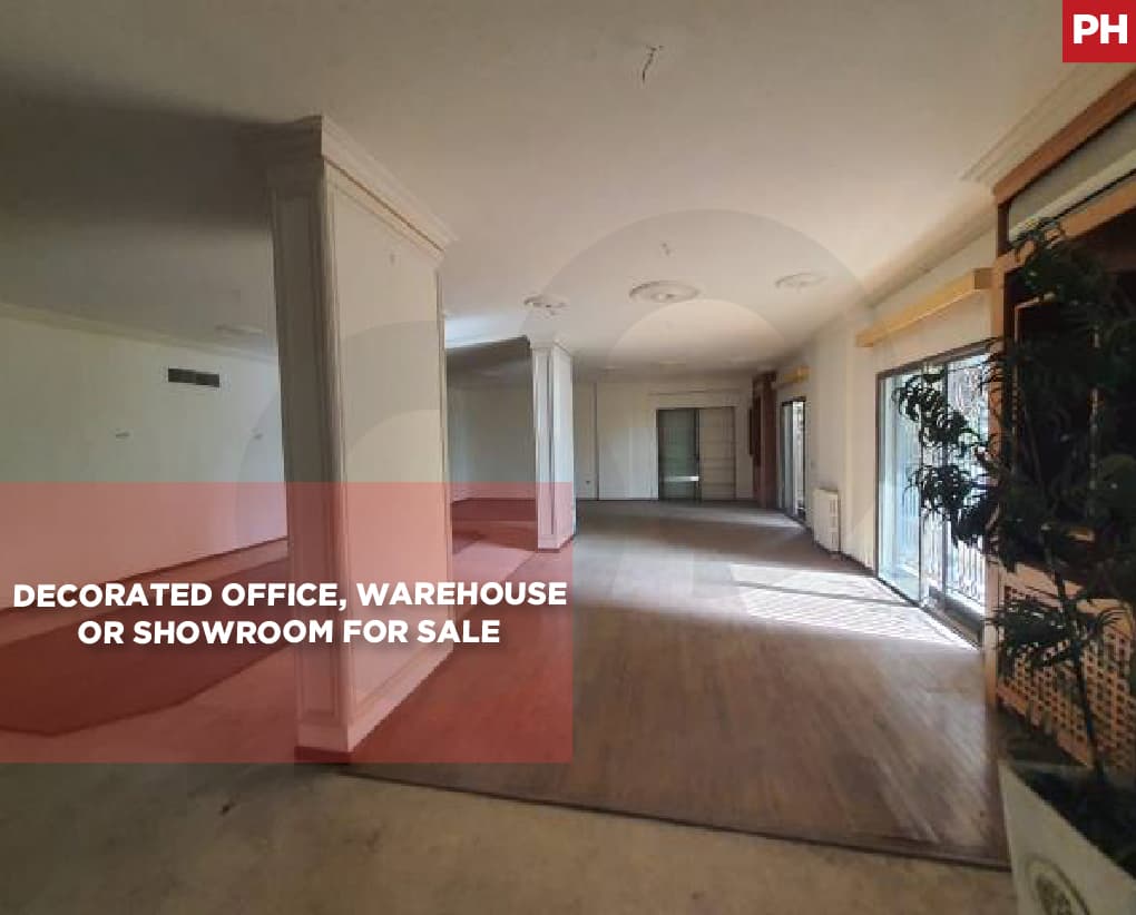 For Sale: Decorated office, warehouse or showroom in Mansourieh with Terrace – Prime Commercial Property