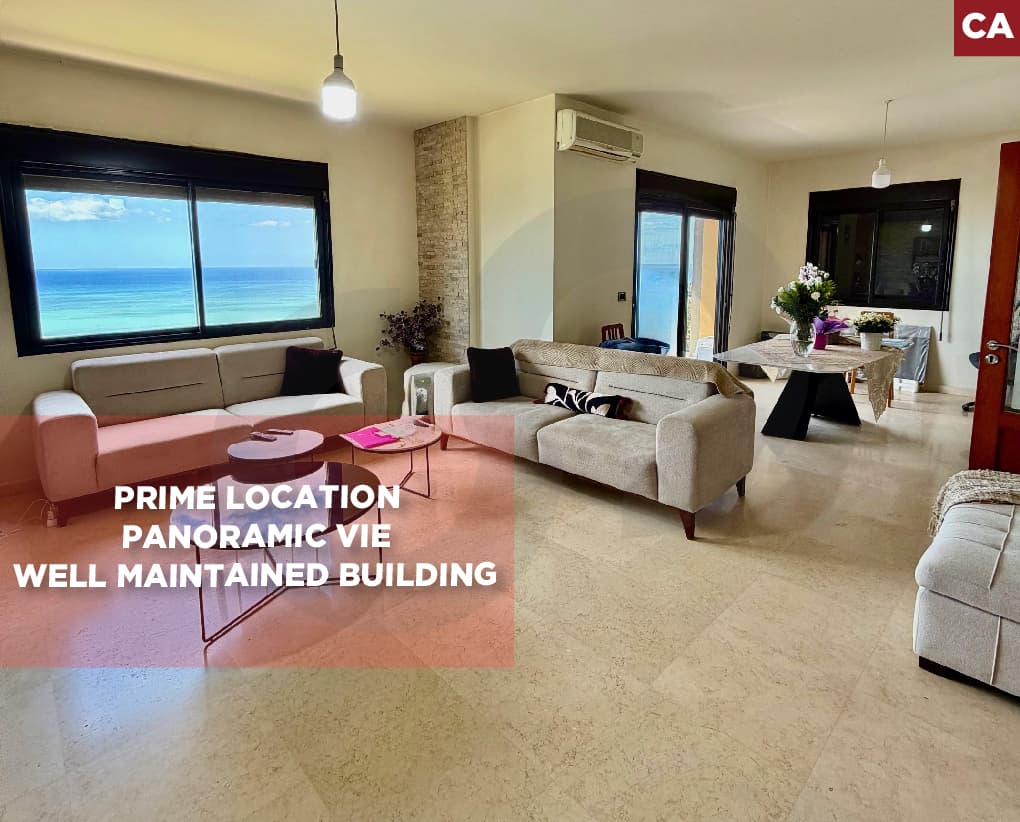 parking, 3 balconies, sea view, Kfaryassine