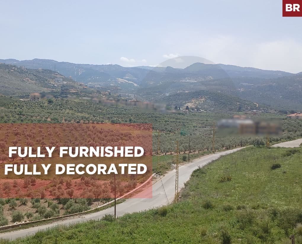 fully furnished, 2 balconies, parking, Amioun
