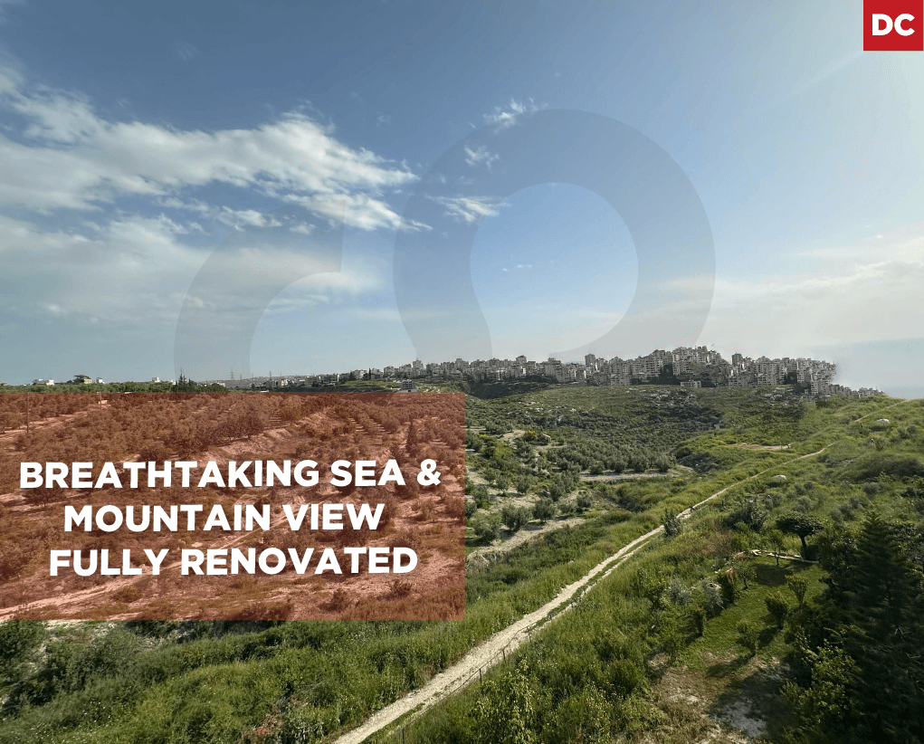 2 parking spots,Unobstructed mountain&sea view,Saida