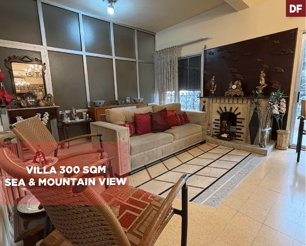 SEA AND MOUNTAIN VIEW / VILLA FOR SALE / NACCACHE-METN