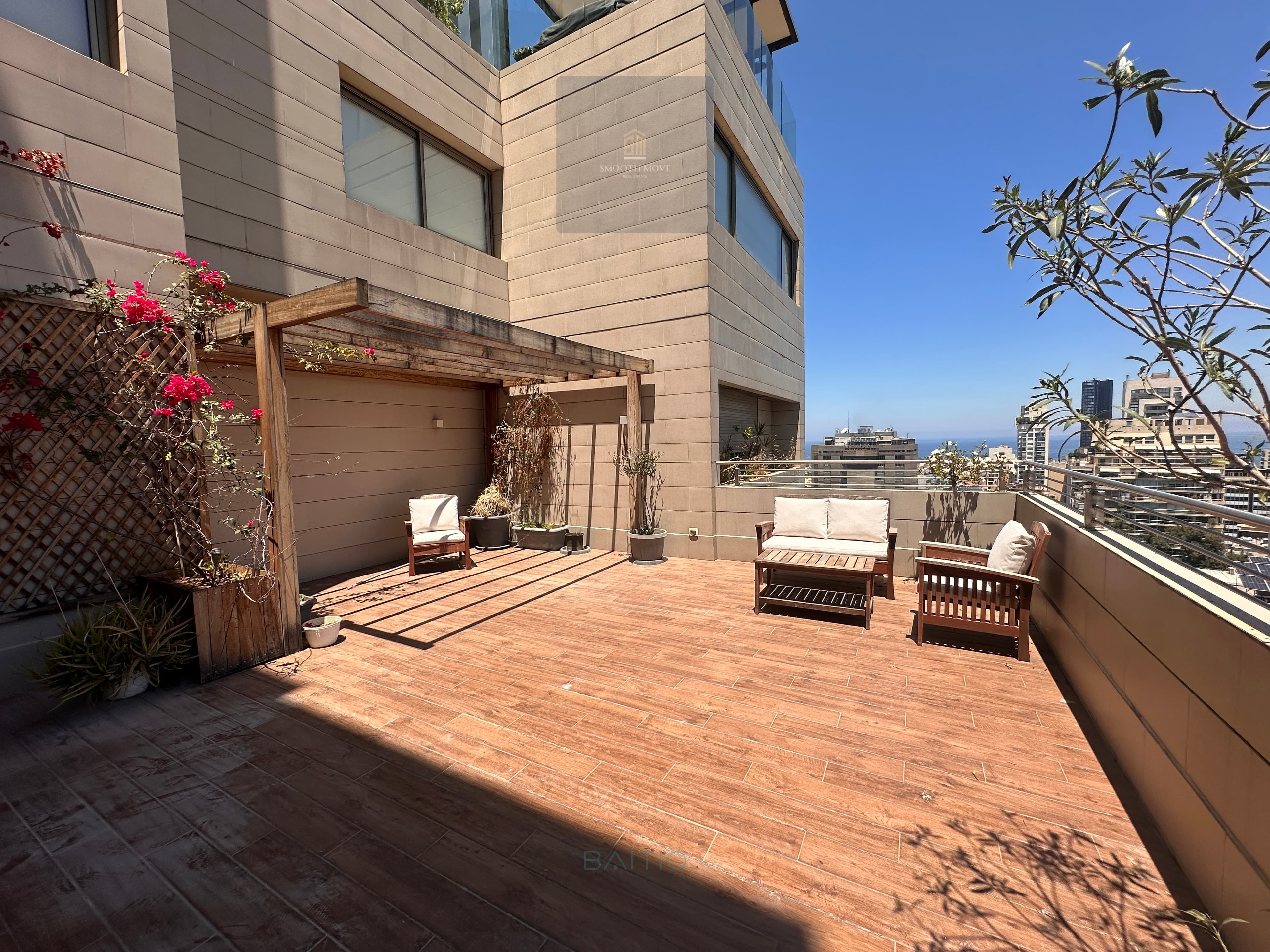 Seaview Apartment with Outdoor Terrace for Rent in Tabaris, Beirut — photo 2