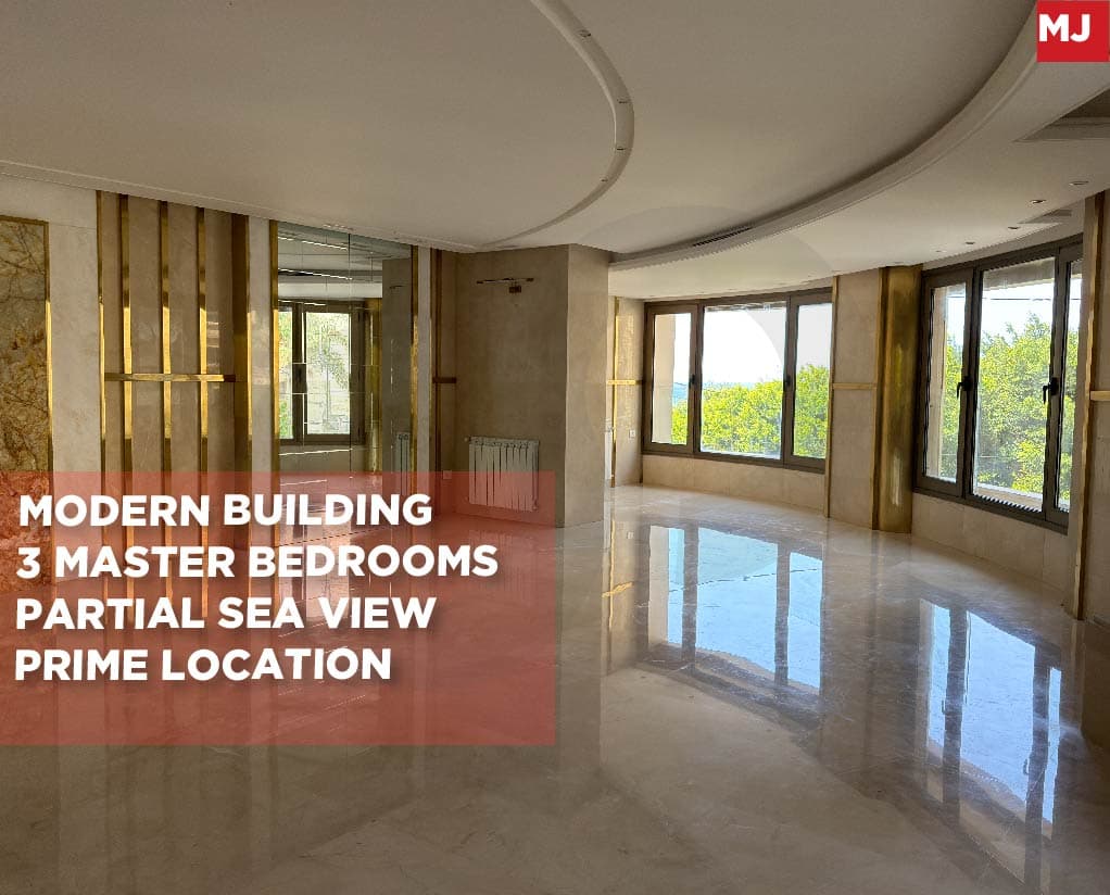 Luxury 3-Master-Bedroom Apartment for Sale in Gated Raouche Building